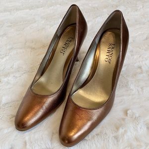 Franco Sarto Bronze Heels